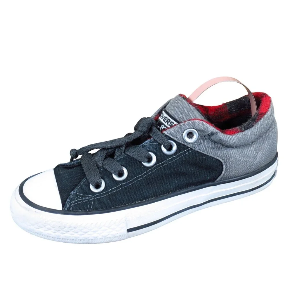 Converse Chuck Taylor All Star High Street‎ Ox Kids Sneakers Size 13 Black Grey